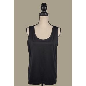 Chico's Basic Black Nylon Blend Tank Size XL (16)